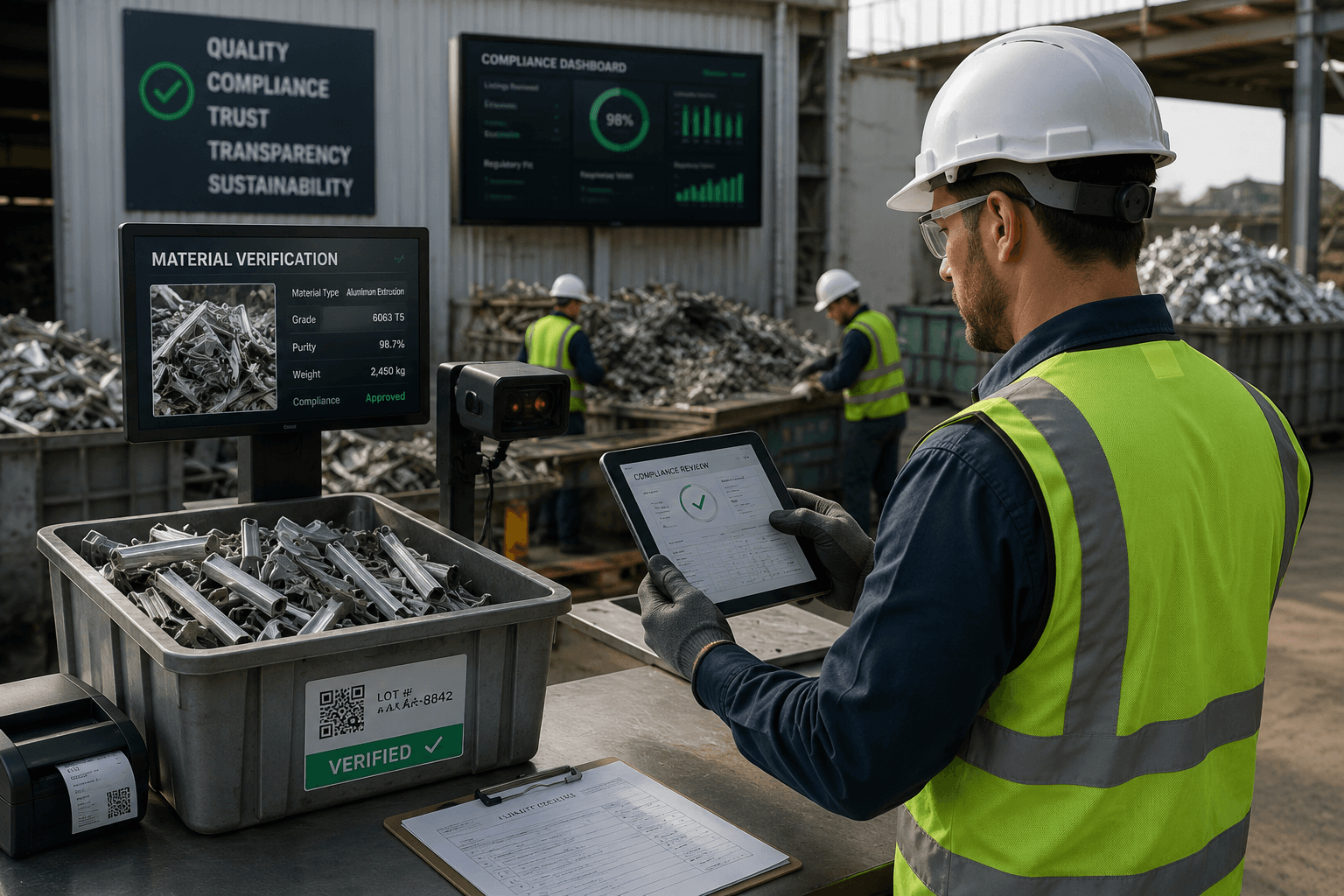 Material verification station